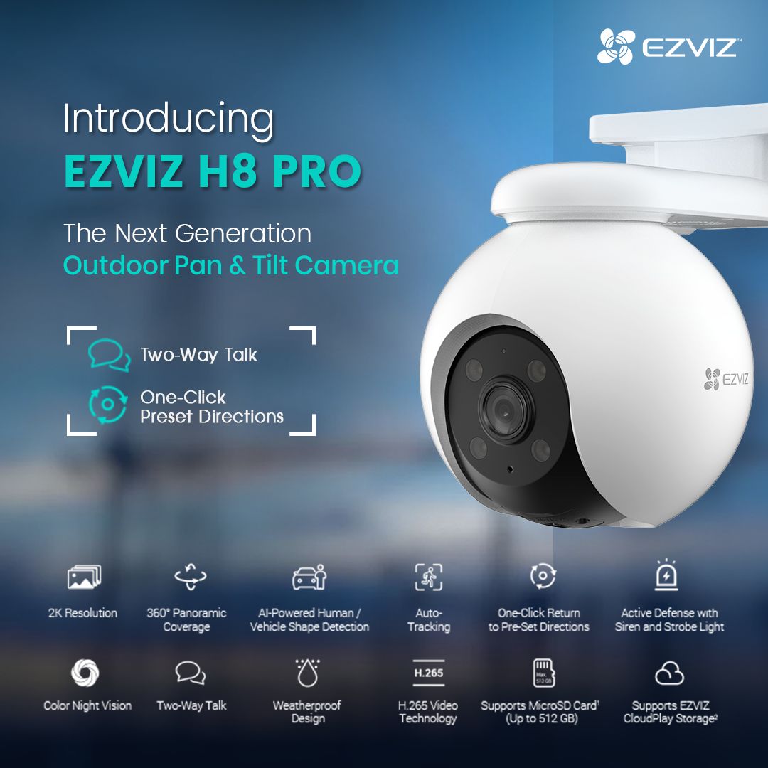 EZVIZ H8 Pro 3K Pan & Tilt Wi-Fi Out-Door Camera - Image 5