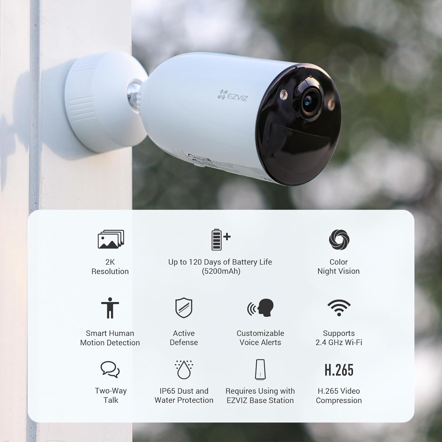 EZVIZ CB3 Standalone Smart Home Battery Camera OUT-Door Wi-Fi - Image 2